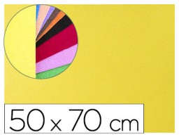 Goma EVA textura toalla Liderpapel 50x70cm. 60g/m² espesor 2mm. amarillo